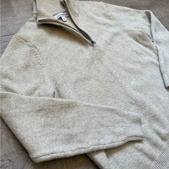 Amazon Essentials Men's Light Gray Zip-Up Sweater-Size L - Picture 5 of 10